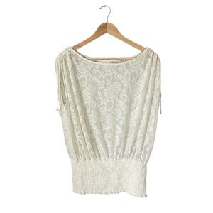 Anthropologie Deletta Floral Lace Top